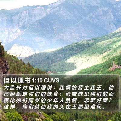 但 以 理 书 1:10 CUVS Bible Verse Image