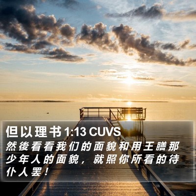 但 以 理 书 1:13 CUVS Bible Verse Image