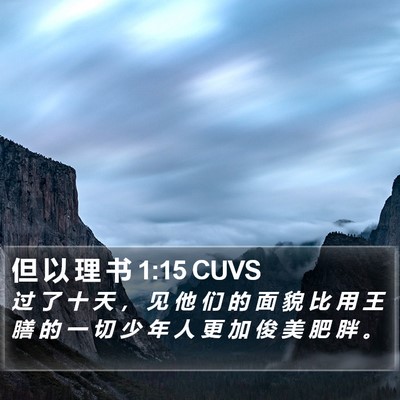 但 以 理 书 1:15 CUVS Bible Verse Image