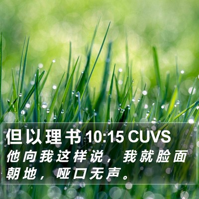 但 以 理 书 10:15 CUVS Bible Verse Image