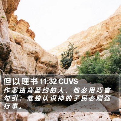 但 以 理 书 11:32 CUVS Bible Verse Image