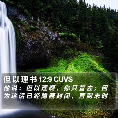 但 以 理 书 12:9 CUVS Bible Verse Image