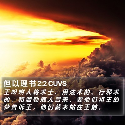 但 以 理 书 2:2 CUVS Bible Verse Image