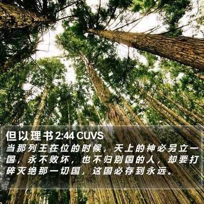 但 以 理 书 2:44 CUVS Bible Verse Image