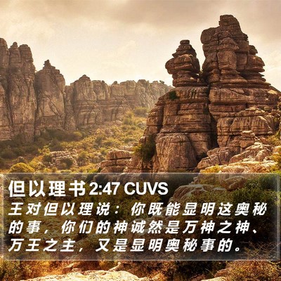但 以 理 书 2:47 CUVS Bible Verse Image