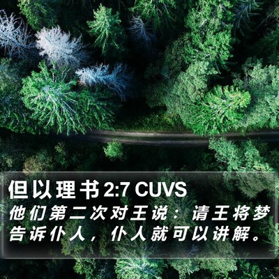 但 以 理 书 2:7 CUVS Bible Verse Image
