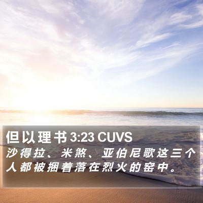 但 以 理 书 3:23 CUVS Bible Verse Image