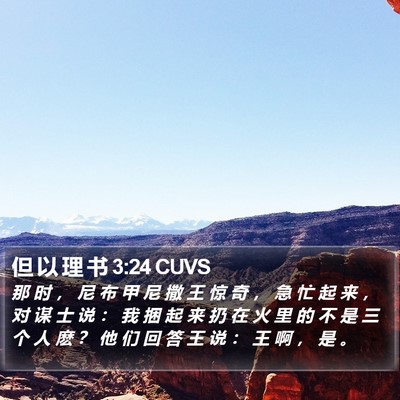 但 以 理 书 3:24 CUVS Bible Verse Image