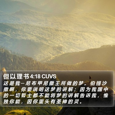 但 以 理 书 4:18 CUVS Bible Verse Image