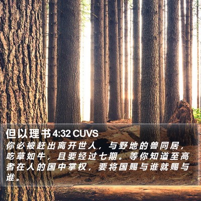 但 以 理 书 4:32 CUVS Bible Verse Image