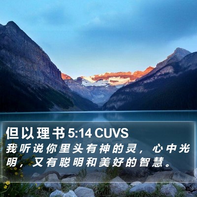但 以 理 书 5:14 CUVS Bible Verse Image