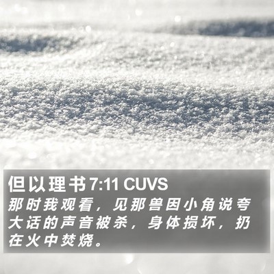 但 以 理 书 7:11 CUVS Bible Verse Image