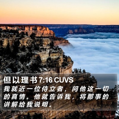 但 以 理 书 7:16 CUVS Bible Verse Image