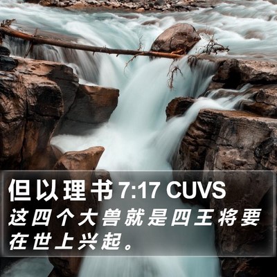 但 以 理 书 7:17 CUVS Bible Verse Image