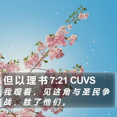 但 以 理 书 7:21 CUVS Bible Verse Image