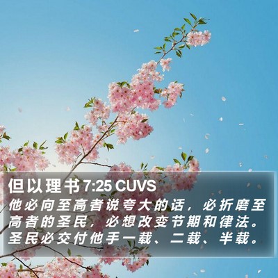 但 以 理 书 7:25 CUVS Bible Verse Image