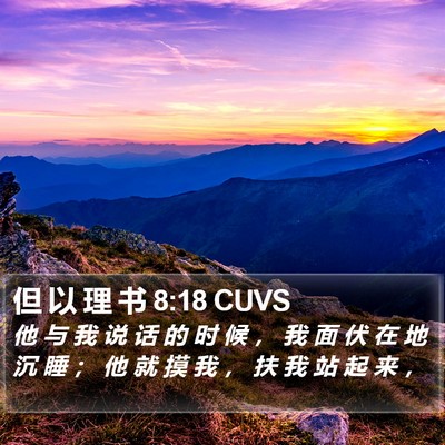 但 以 理 书 8:18 CUVS Bible Verse Image