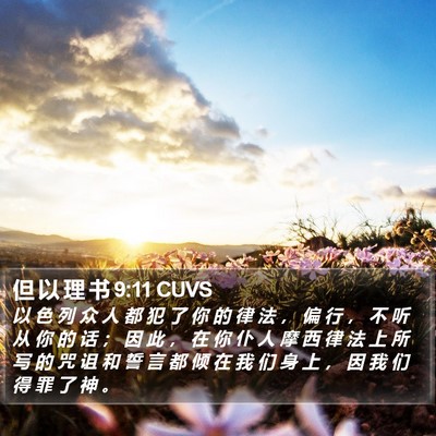 但 以 理 书 9:11 CUVS Bible Verse Image