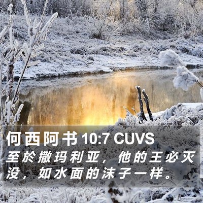 何 西 阿 书 10:7 CUVS Bible Verse Image