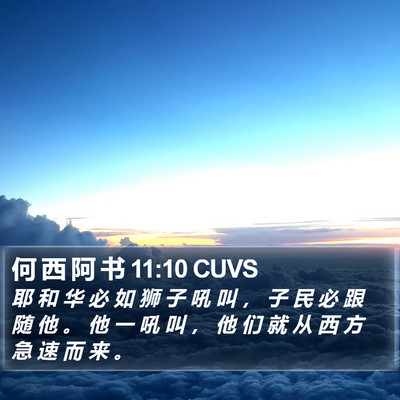 何 西 阿 书 11:10 CUVS Bible Verse Image