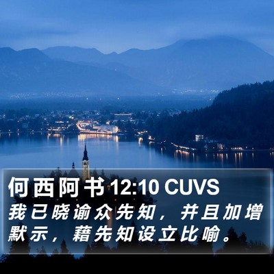何 西 阿 书 12:10 CUVS Bible Verse Image
