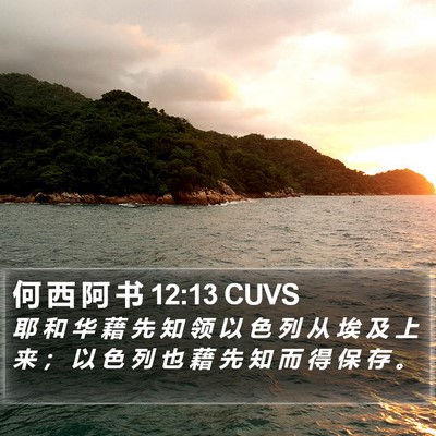 何 西 阿 书 12:13 CUVS Bible Verse Image