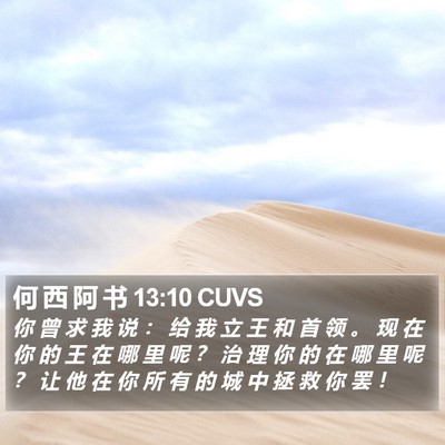 何 西 阿 书 13:10 CUVS Bible Verse Image