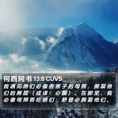 何 西 阿 书 13:8 CUVS Bible Verse Image