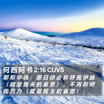 何 西 阿 书 2:16 CUVS Bible Verse Image