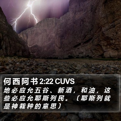何 西 阿 书 2:22 CUVS Bible Verse Image