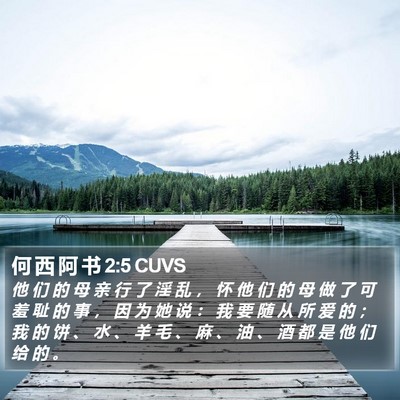何 西 阿 书 2:5 CUVS Bible Verse Image