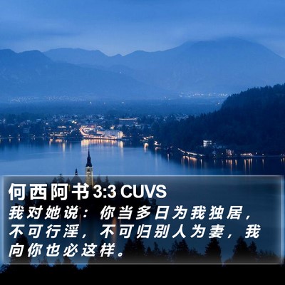 何 西 阿 书 3:3 CUVS Bible Verse Image