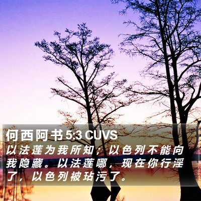 何 西 阿 书 5:3 CUVS Bible Verse Image