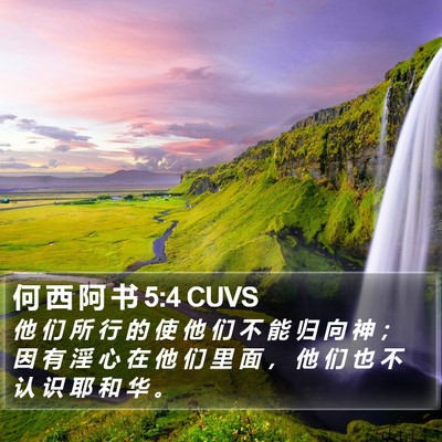 何 西 阿 书 5:4 CUVS Bible Verse Image