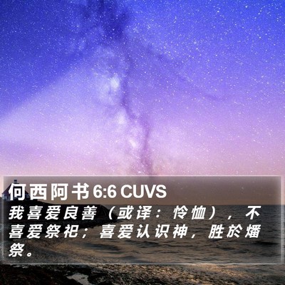 何 西 阿 书 6:6 CUVS Bible Verse Image
