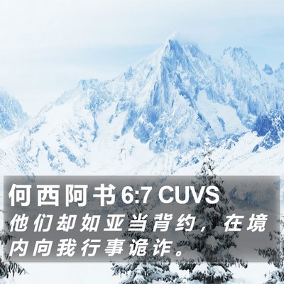 何 西 阿 书 6:7 CUVS Bible Verse Image