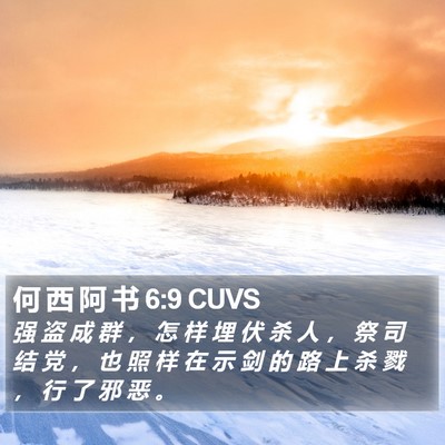 何 西 阿 书 6:9 CUVS Bible Verse Image