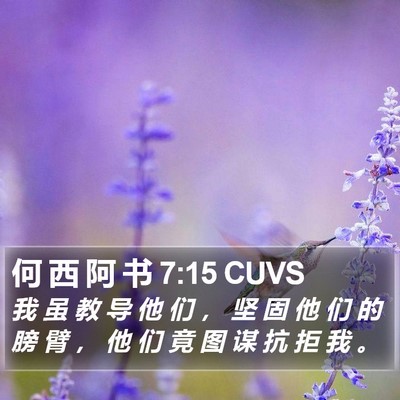何 西 阿 书 7:15 CUVS Bible Verse Image