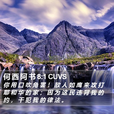 何 西 阿 书 8:1 CUVS Bible Verse Image