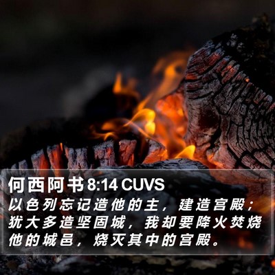 何 西 阿 书 8:14 CUVS Bible Verse Image