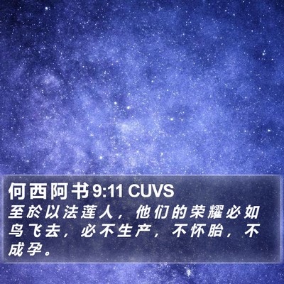 何 西 阿 书 9:11 CUVS Bible Verse Image