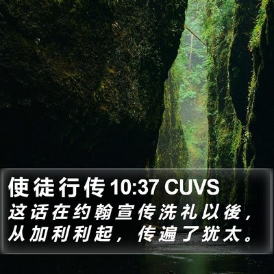 使 徒 行 传 10:37 CUVS Bible Verse Image