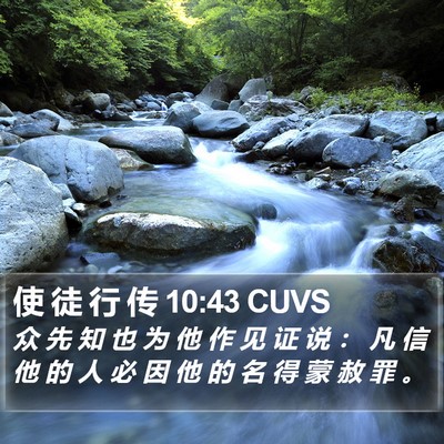 使 徒 行 传 10:43 CUVS Bible Verse Image