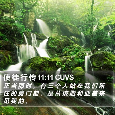 使 徒 行 传 11:11 CUVS Bible Verse Image