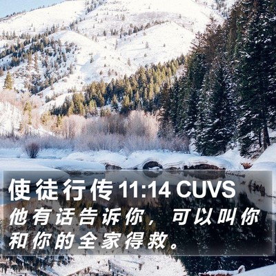 使 徒 行 传 11:14 CUVS Bible Verse Image