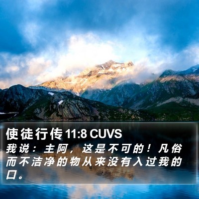 使 徒 行 传 11:8 CUVS Bible Verse Image
