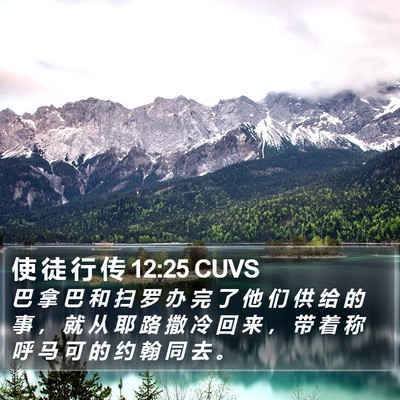 使 徒 行 传 12:25 CUVS Bible Verse Image