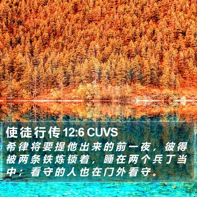 使 徒 行 传 12:6 CUVS Bible Verse Image
