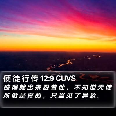 使 徒 行 传 12:9 CUVS Bible Verse Image