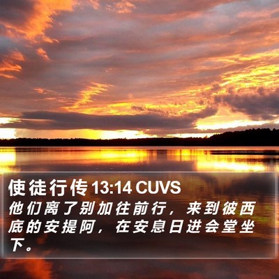 使 徒 行 传 13:14 CUVS Bible Verse Image